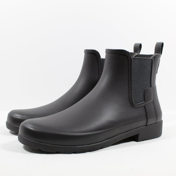 Hunter Shoes - Hunter Women's Refined Chelsea Rain Boots - Black 9M